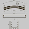 Радиусный профиль MAYTONI ALM-3535R-B-D-45-0,8M 35x35 Ø800мм 1/8 круга черный
